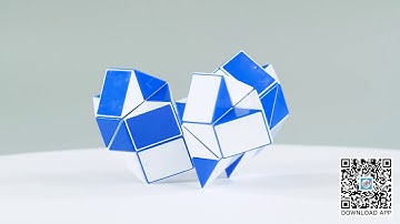 Rubik’s Twist 48 or Snake Puzzle 48 tutorial: 48 Spaceship--3D magic ruler！