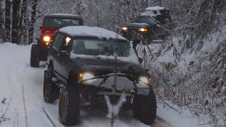 Epic Snow Wheeling Trip || Rigs Almost Go Over The Edge by Taylor Gibler Offroad 12,187 views 5 months ago 18 minutes