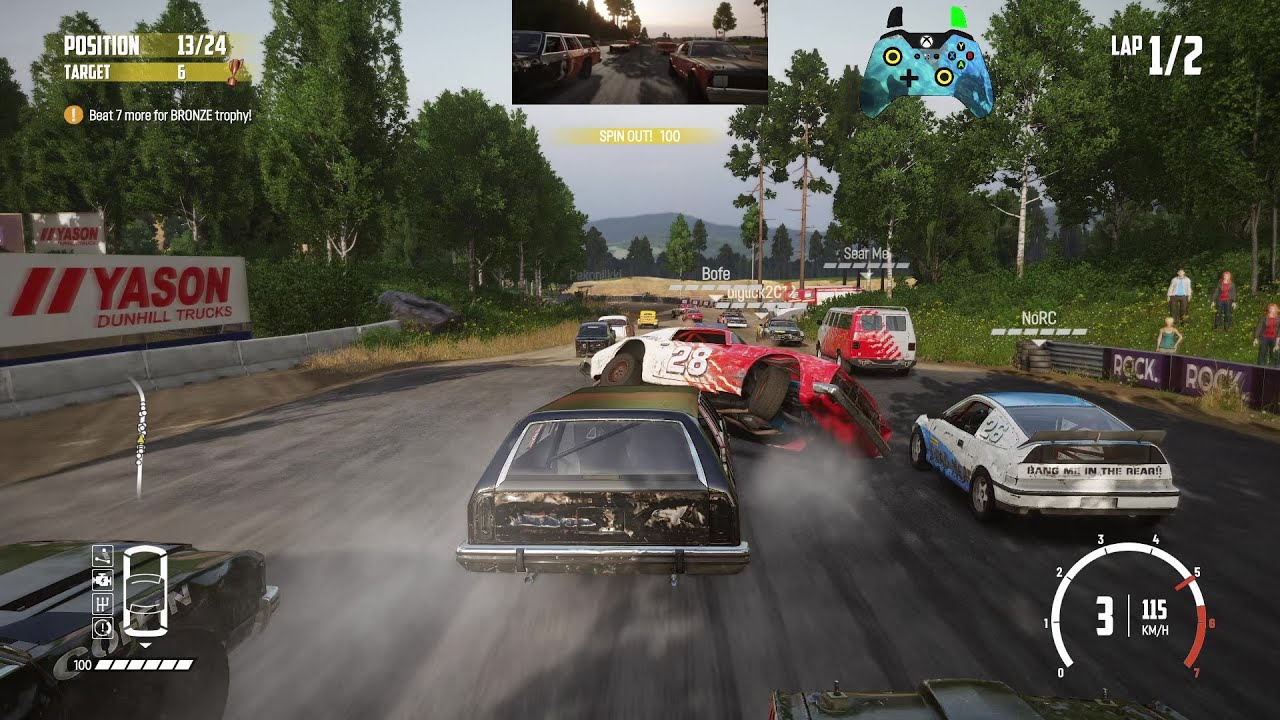 Wreckfest 25.11.17 Warwagon Rumble Race - Boulder Bank Circuit Main Route