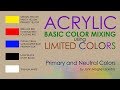 Basic Color Mixing in Acrylic Using 5 Limited Colors by JM Lisondra