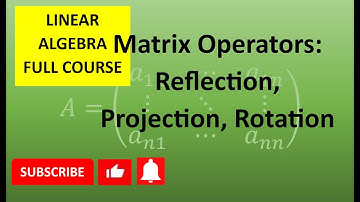 Matrix Operators Part-I: Reflection, Projection and Rotation in R2 and R3