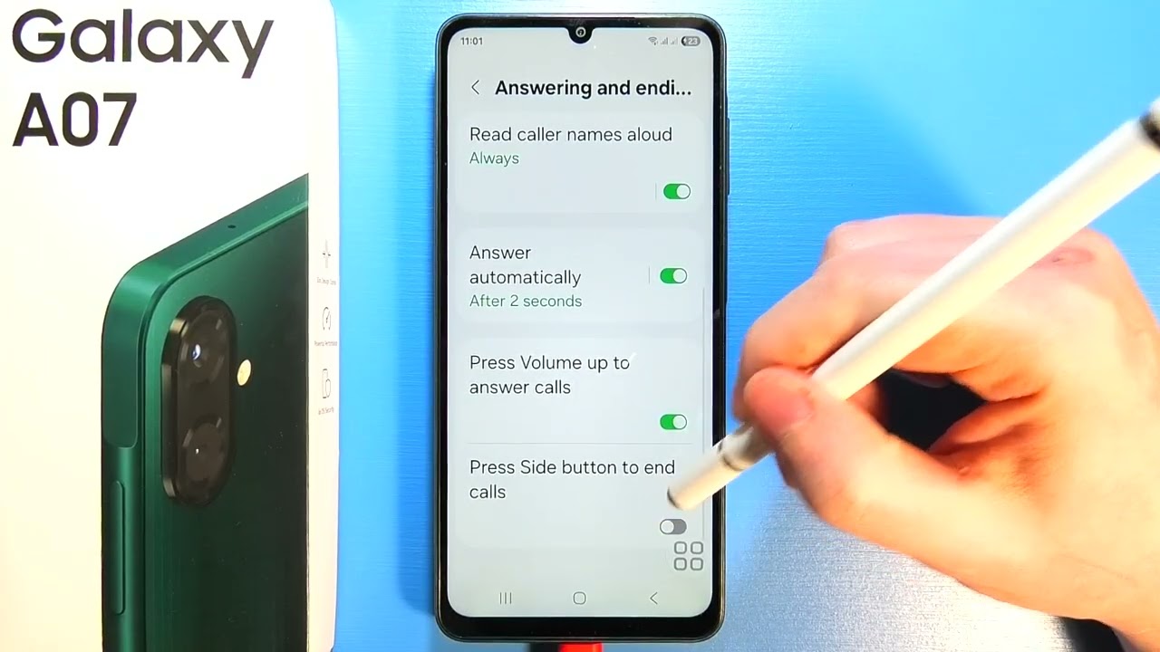 Samsung Galaxy A07: How to Enable/Disable End Calls with Side Button