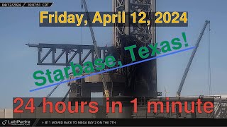 SpaceX Starship Launch Complex [04-12-2024] - Daily Time Lapse #timelapse #spacex #starship