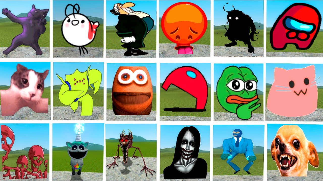 Oreo Nextbots и RANDOM NEXTBOTS PACK 2 и Poppy Playtime. Догоните меня в Garry's Mod.