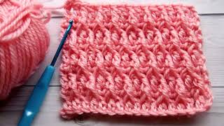 Плотный узор крючком.Уроки вязания/ Dense crochet pattern. Crochet lessons tutorial  Урок 391