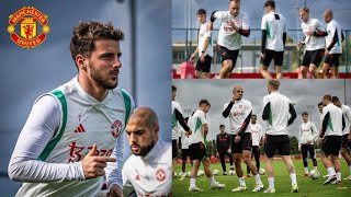 video Crazy skills from Amrabat, Rashford, Hojlund, Bruno during Man United training today.