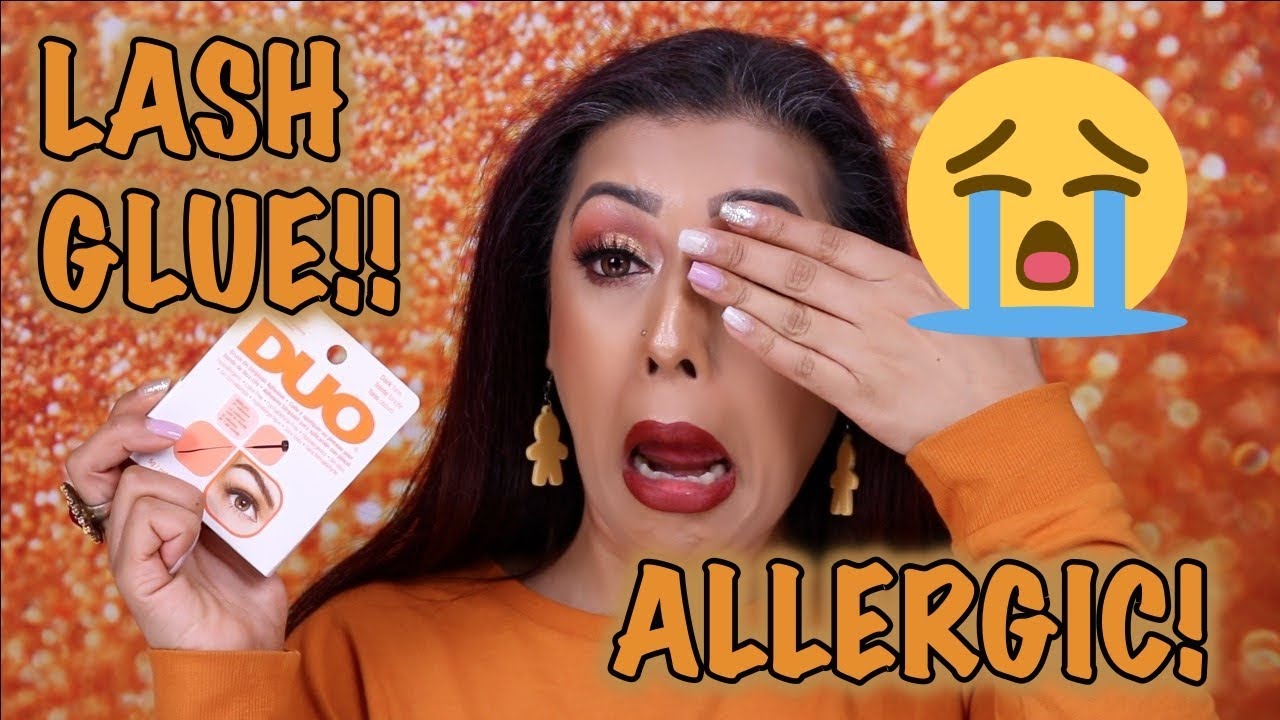 Allergic to LASH GLUE! YouTube