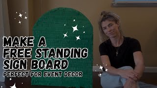 DIY Event Sign Board | Cardboard, Tape &amp; Streamers (Cheap &amp; Easy!)