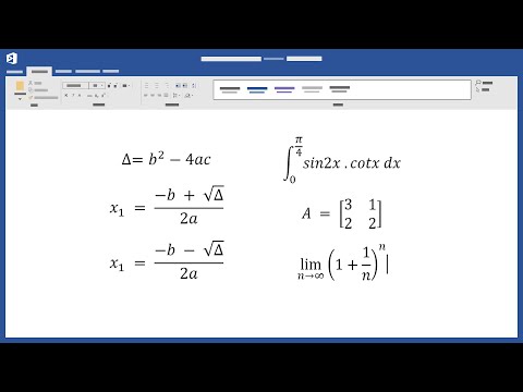 Video: Matematiksel Formül Nasıl Yazılır