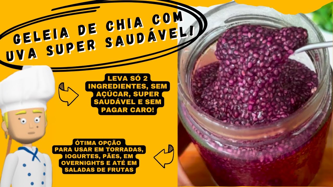 Geleia de uva natural - Fácil, Receita