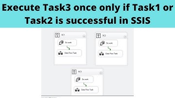 21 Execute Task3 once only if Task1 or Task2 is successful in SSIS | Precedence Constraints in SSIS