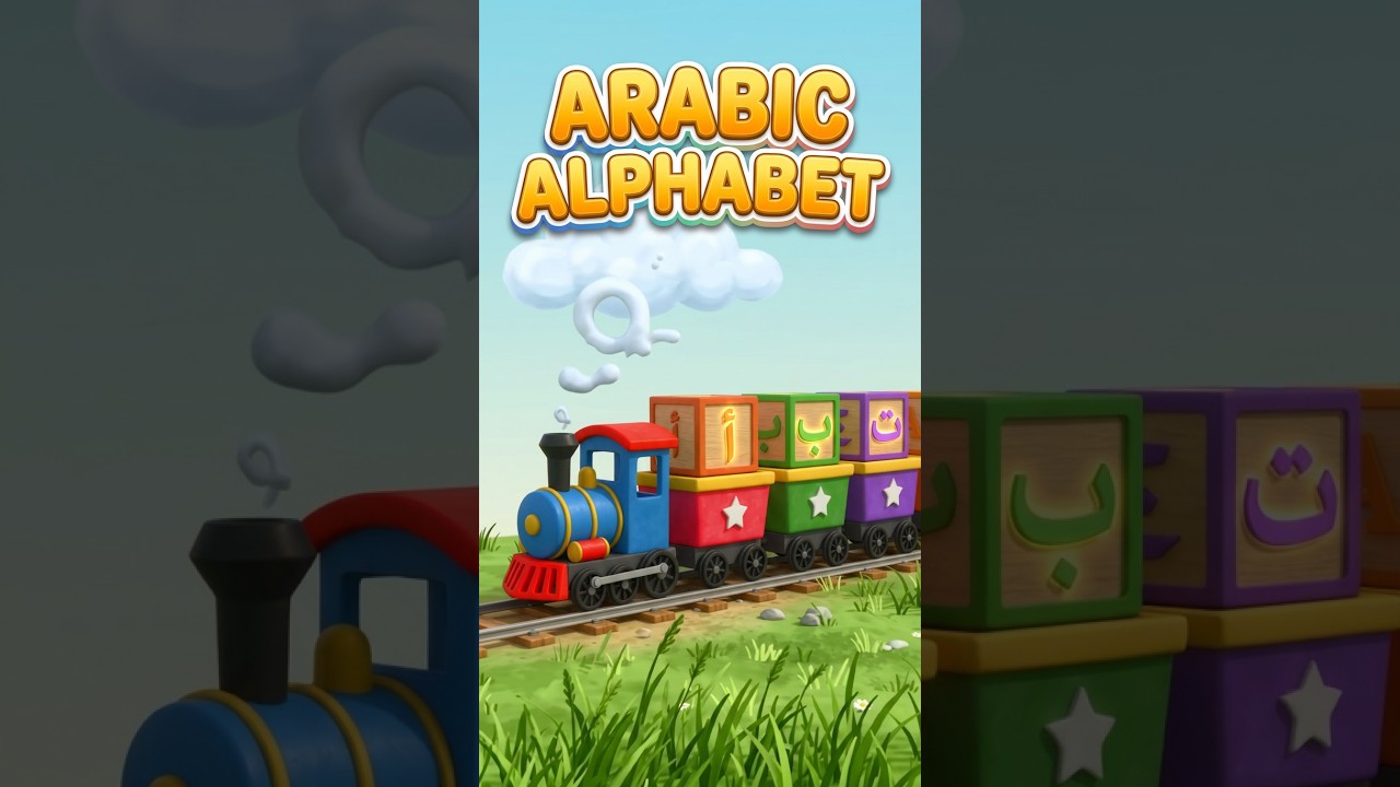 💖Magical Way to Learn Arabic Alphabet! 🚂🚃🚃🌿 #arabic #kids #shorts
