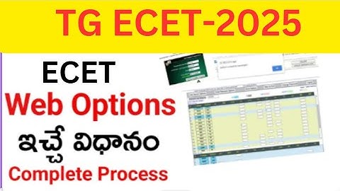 TG ECET 2025|How to give web options in TG ECET 2025 Counselling|Step by Step Detailed process