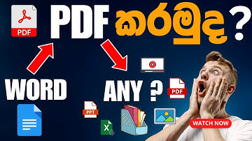 How to Convert PDF to Word Sinhala | Word to PDF | PDF to Any File Format 2023