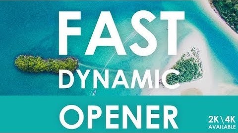 Fast Dynamic Opener (After Effects template)