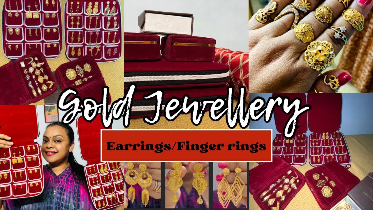 Gold Jewellery Collection || Gold Earrings & Rings collection || latest designs