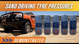 Proving low tyre pressures work in sand