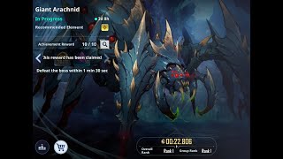 Solo Leveling: Arise Fastest Arachnid, Battlefield of Time Season 1 guide, UNDER 25 SECONDS