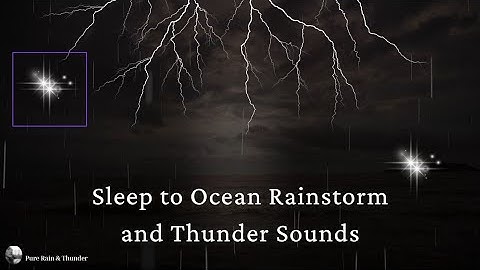 Sleep to Ocean Rainstorm and Thunder Sounds for Deep Sleep | Dimmed Screen Ocean Thunderstorm