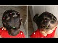 Baby girl hairstyle ( A hairstyle with rubber bands can make your baby's look different)