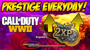 HOW TO PRESTIGE IN A DAY! Fastest Way To Level Up In Call of Duty WWII