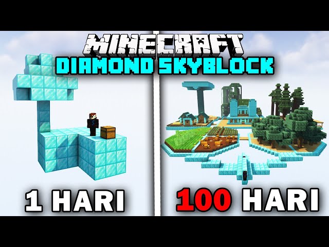 100 Hari Minecraft Pulau Melayang Diamond Hardcore class=