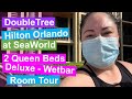 DoubleTree by Hilton Hotel Orlando at SeaWorld | 2 Queen Beds Deluxe Wetbar Full Room Tour