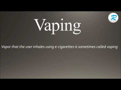 How to pronounce Vaping - YouTube