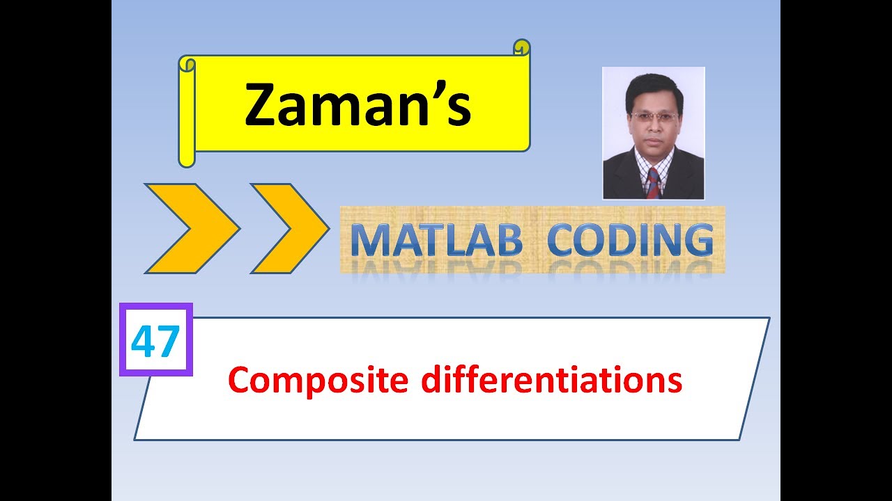 MATLAB: Composite differentiations
