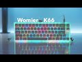 Womier K66 Gateron Red Switch Mechanical Gaming Keyboard Unboxing & Typing Sounds