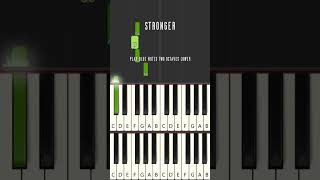 Kanye West - STRONGER #shorts easy piano cover