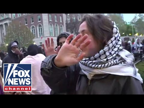 Anti-Israel protesters at Columbia University refuse to talk to Fox News.