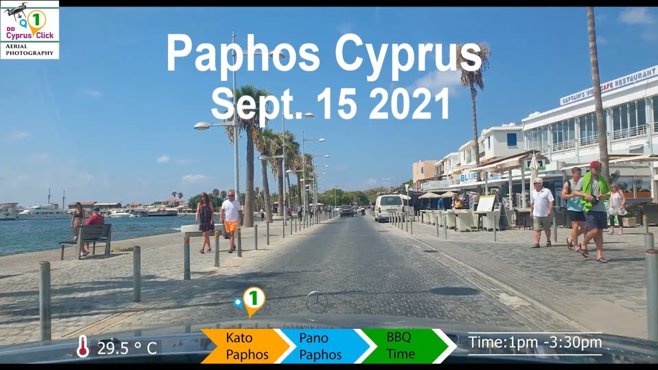 LIVE :Paphos,Cyprus Driving - Kato Paphos - August 07 2023