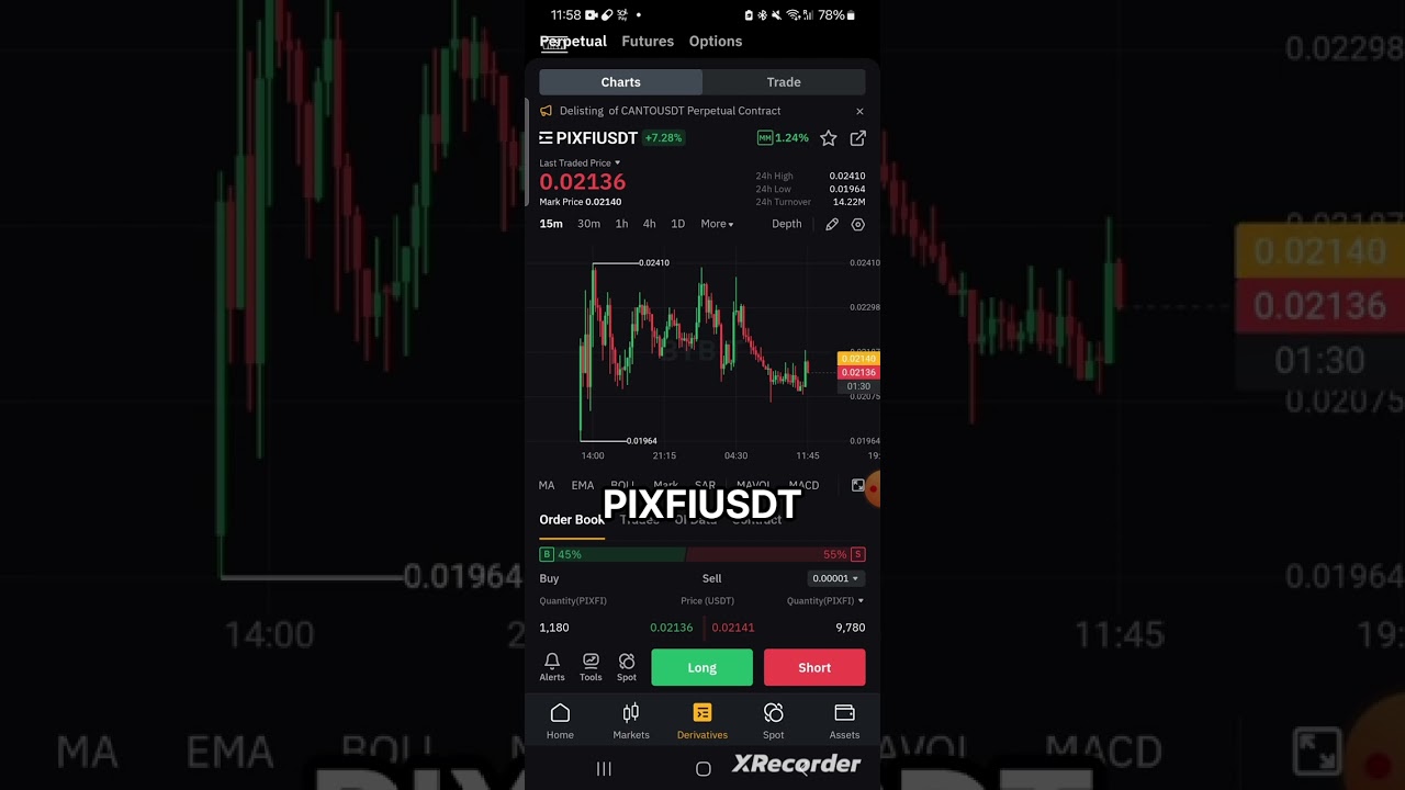 New coin listed on 8 August 24 PIXFIUSDT Perpetual  