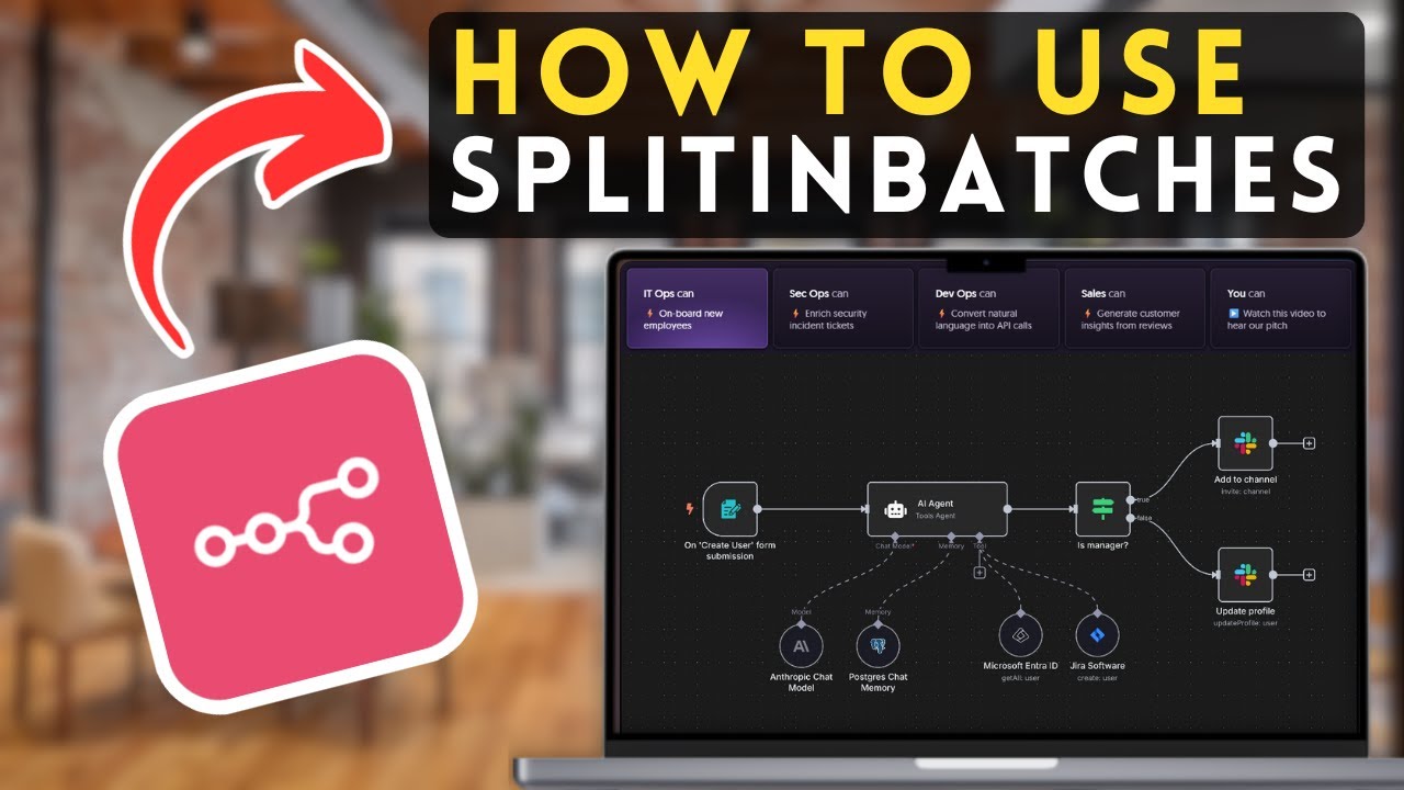 Split2n How to Use a SplitInBatches Node in n8n | n8n Tutorial (2025) - YouTube