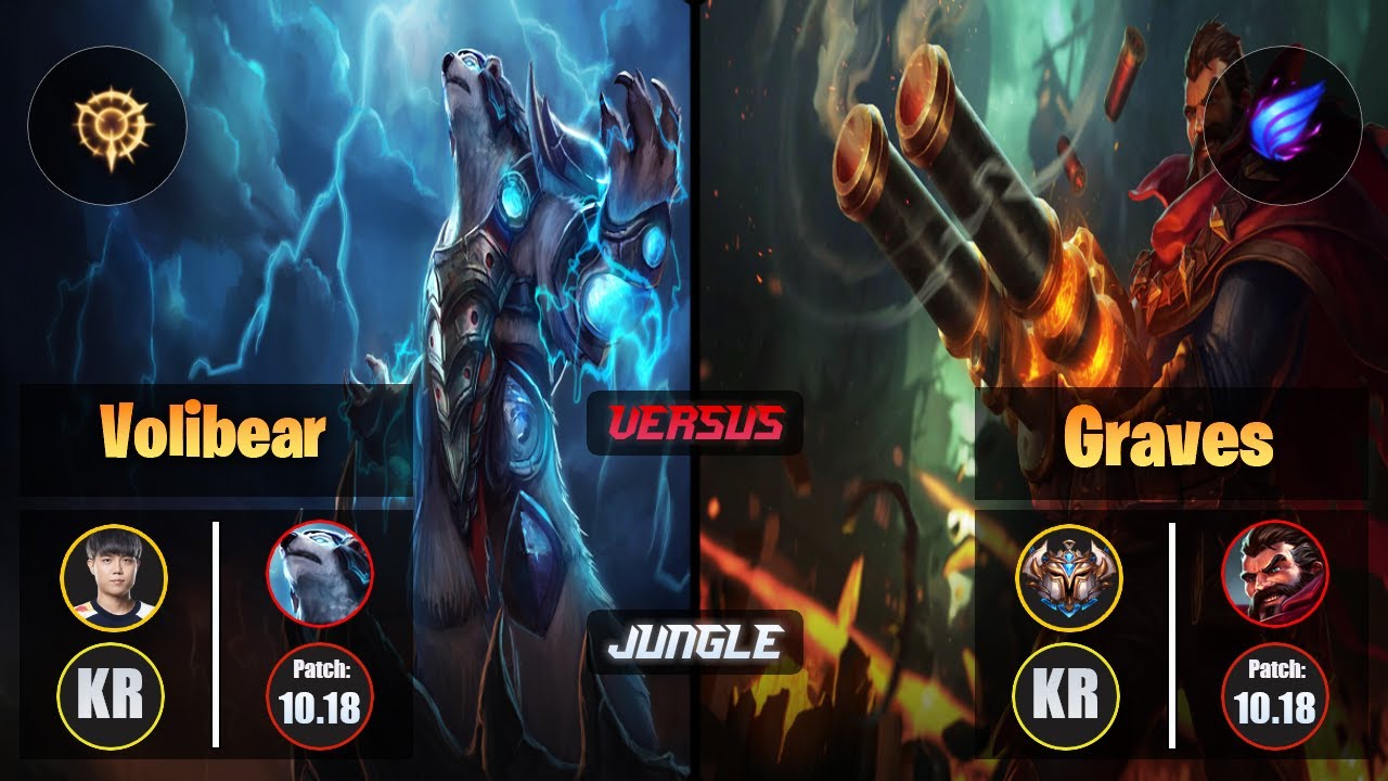 Cuzz VOLIBEAR (Jungle) [Press the Attack] VS GRAVES - Challenger KR Patch 10.18
