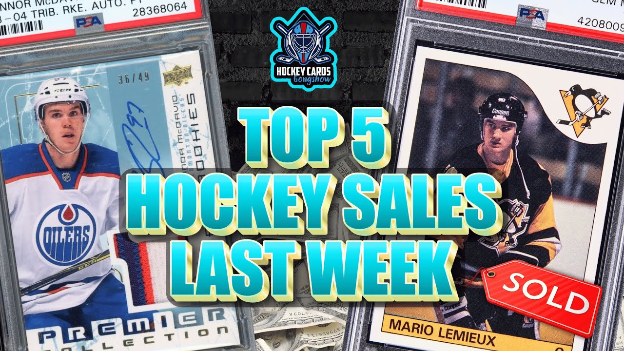 Top 5 Hockey Card Sales Last Week!  McDavid Tribute & Lemieux Rookie PSA  10