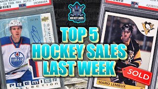 Top 5 Hockey Card Sales Last Week! 💰 McDavid Tribute &amp; Lemieux Rookie PSA 10