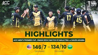 ACC Men's Premier Cup | Malaysia vs Saudi Arabia | Highlights