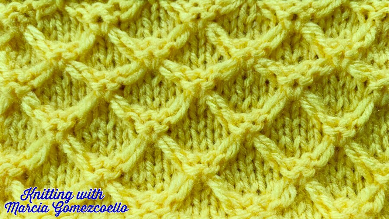 TEJIDOS A DOS AGUJAS: 56- Rombos 3D/ KNITTING WITH TWO NEEDLES: Rhombuses 3D