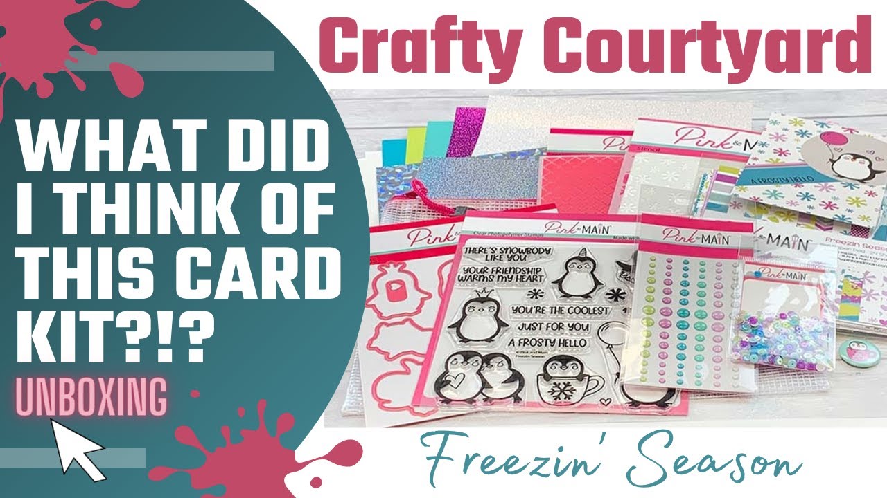 🐧 Pink & Main Crafty Courtyard Box Freezin Season Stamps Penguin