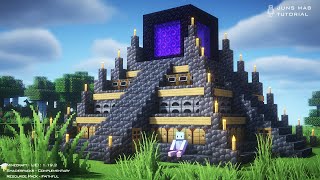 Minecraft Potal Design ｜how to build a pyramid house in minecraft