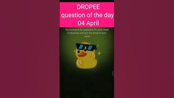 Dropee question of the day 04 April | Dropee question of the day@CryptoTechSunil