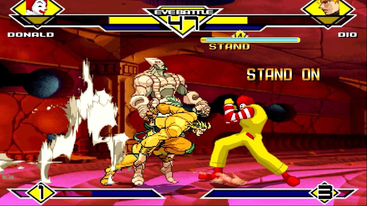 HD] MUGEN 1.1: Donald ドナルド・マクドナルド vs. DIO ディオ