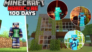 I survived 100 Days in Hardcore Minecraft Pocket Edition | Kakashi Gaming