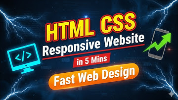 HTML CSS Responsive Website in 5 Mins (Fast Web Design)