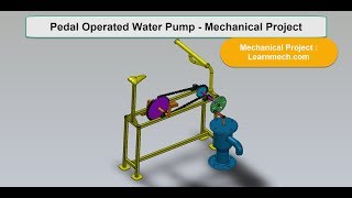 Pedal Operated Water Pump - Mechanical Mini Project