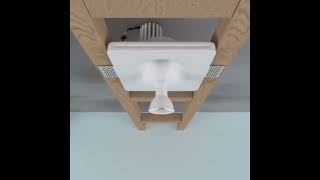 Portafaretto moderno gesso incasso quadrato scomparsa luce soffitto supporto lampade GU10 12x12cm