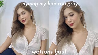 DYEING MY HAIR SOFT ASH GRAY (NO BLEACHING) + MINI WATSONS HAUL 2020 screenshot 3