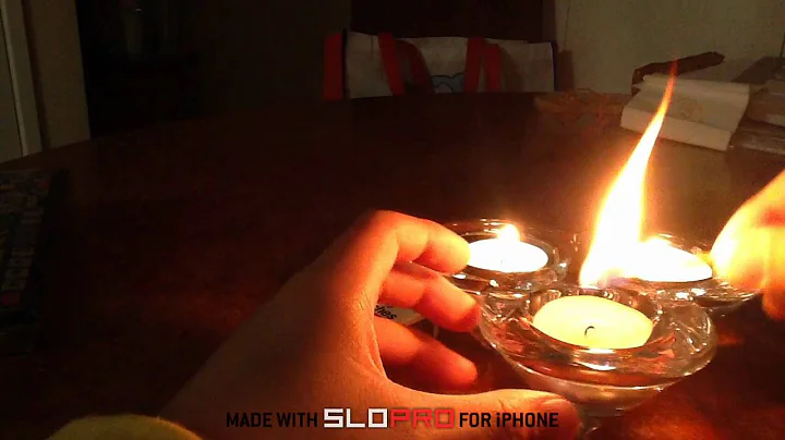 Slow Motion Candle Lighting Up